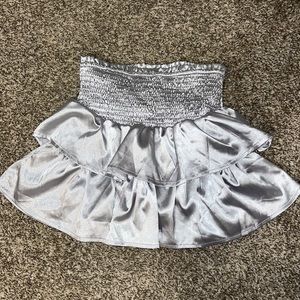 PANTS STORE kids medium skirt color light blue but shows up silver. never worn